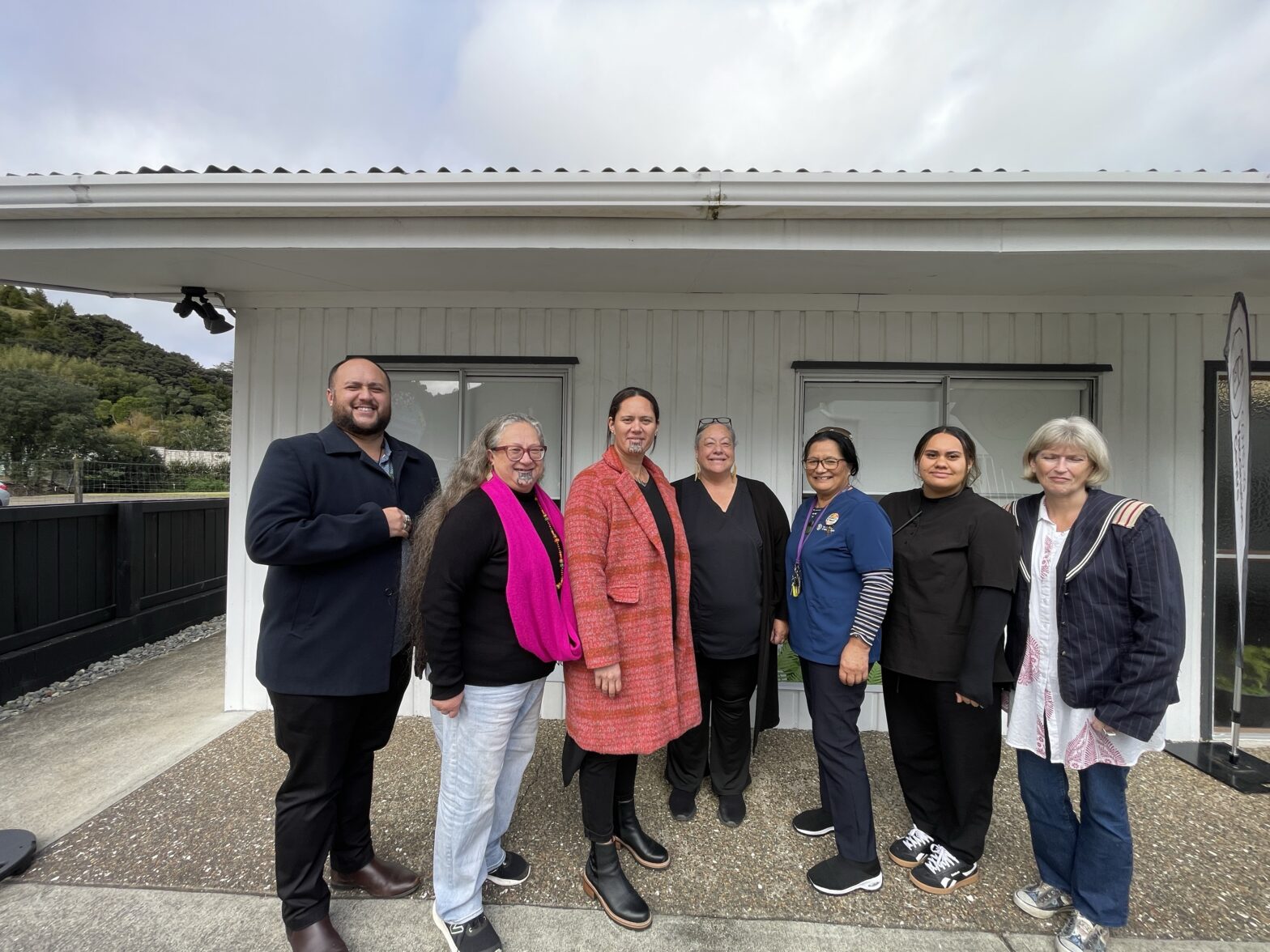 Pouārahi, Rāniera Kaio; Deputy Chair, Robyn Tauroa; Tumuaki CEO, Bree Davis; Registered Nurse, Janine Whyte; Registered Nurse, Te Warati Ututaonga-Pawa; Healthcare Assistant, Tomica Rudolph; Vicki McKay, Nurse Practitioner.